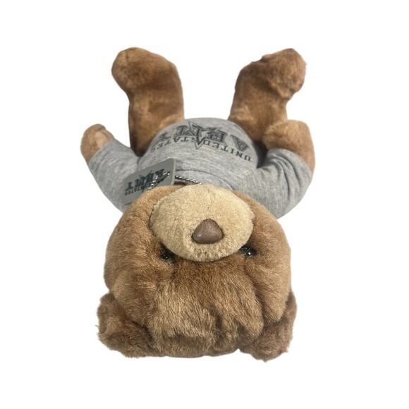 United States Army U.S. Brown Teddy Bear Plush w/T Shirt & Military Dog Tag 12" - Picture 10 of 10